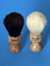 2 Zenith shaving brushes Olivewood handles Excellent preowned 