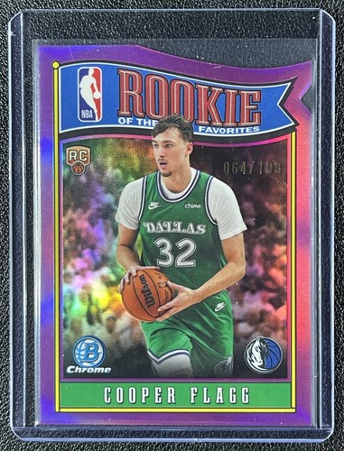 COOPER FLAGG 2025-26 BOWMAN CHROME ROY FAVORITES FUCHSIA REFRACTOR RC 64/199