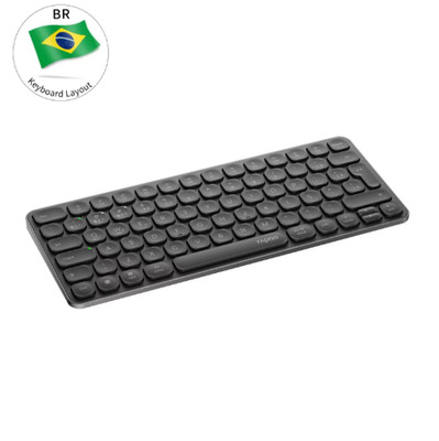 Rapoo E9050L ABNT2 Bluetooth Wireless Keyboard Multi Device Black