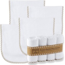 - Premium Boutique Organic Burp Cloths 4-Pack Large Face Washcloths - Baby ...
