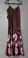 Express Women’s Brown, Pink and Purple Flower Dress Size Small