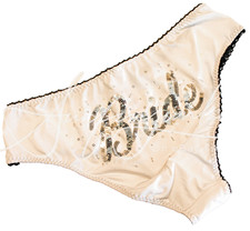 Victoria's Secret Vintage Bride Wedding Panties Panty White Sequins Bling Medium