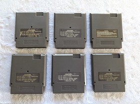 6 NES Games Lot Mega Man 2 & 3 Teenage Mutant Ninja Turtles 1 2 & 3 Nintendo