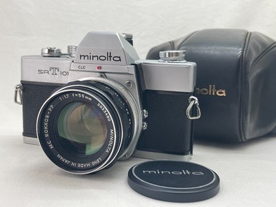 [Exc+5] MINOLTA SRT101 35mm SLR Film Camera / MC Rokkor-PF 55mm f1.7 / Case #888