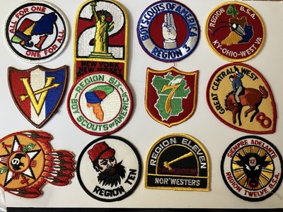 Set of Commemorative Region Boy Scout BSA Patches