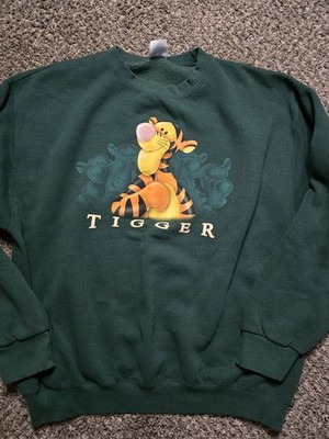 Vintage Disney Store Tigger Sweatshirt Adult XL Green Crewneck 