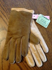 FOWNES Brown Leather Gloves Womens Size 6 1/2 New Vintage