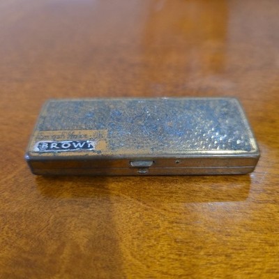 Vintage 1930's MAX FACTOR England Eyelash Make-Up Compact Beauty Advertising