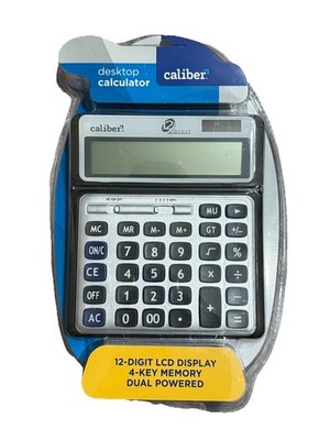 Caliber Desktop Calculator 12 Digit Display / LCD Display - New Sealed