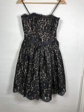 Robert Rodriguez Neiman Marcus Target Prom Wedding Black Lace Dress Size 4