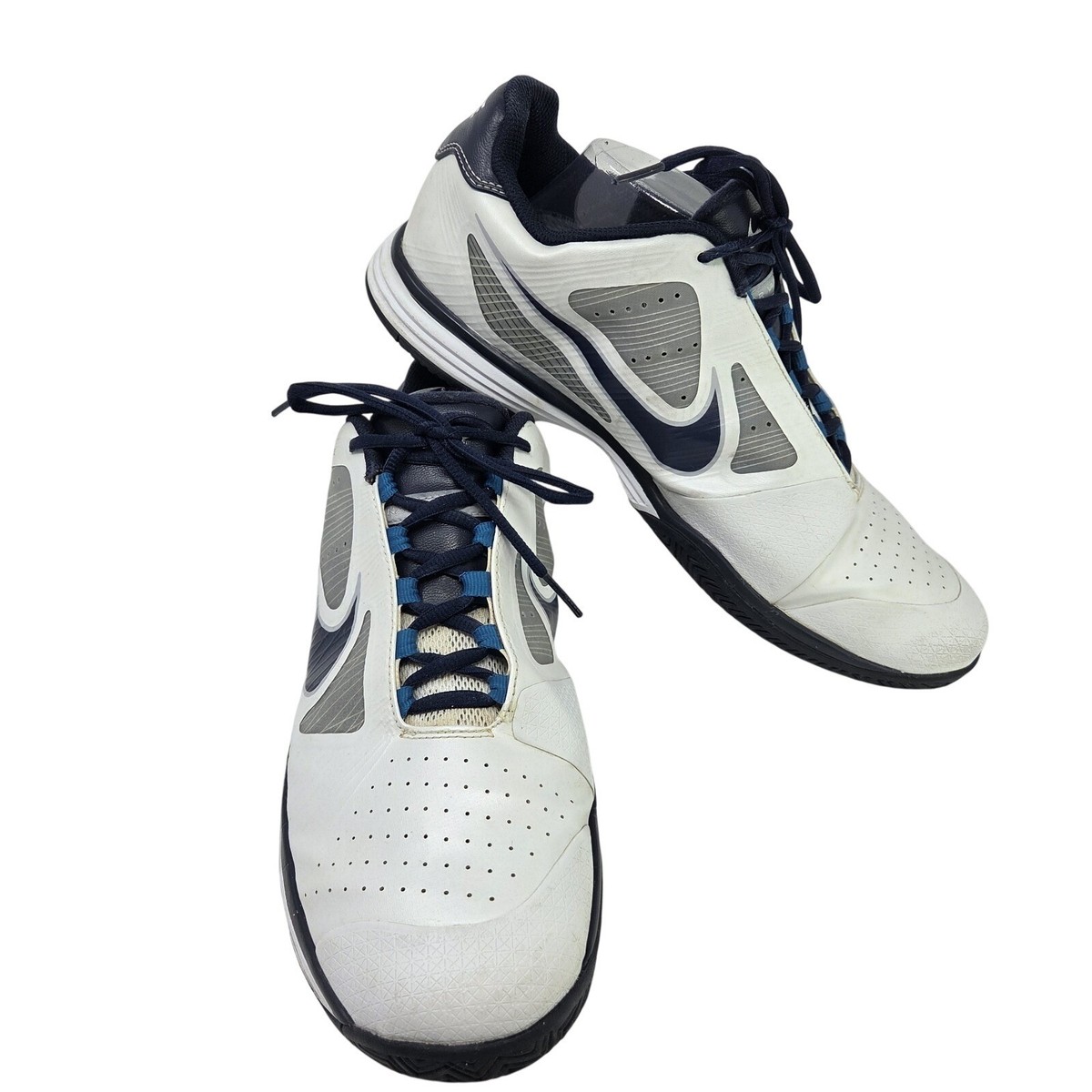 Nike Lunar Vapor 8 Tour Mens 11.5 Tennis Shoes White Black Blue