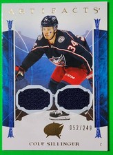 2022-23 Upper Deck Artifacts Hockey - Material Gold #95 Cole Sillinger /249 NM