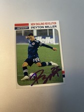 Peyton Miller Signed Soccer Card New England Revolution Auto Usa Mls Superstar