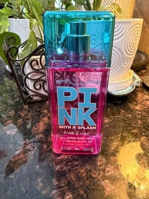 Retired Victoria s Secret PINK With a Splash -Fresh & Clean Body Mist Rare 8.4oz