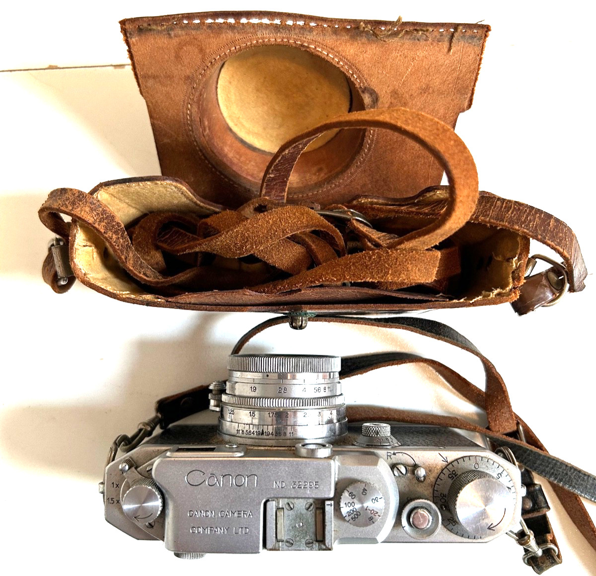 Antique 1950 Canon II-B SIIB 2B Rangefinder 35mm Camera Made In Occupied Japan