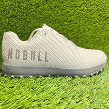 Nobull Turf Trainer Womens Size 8.5 Ivory Gray Running Walking Shoes Sneakers