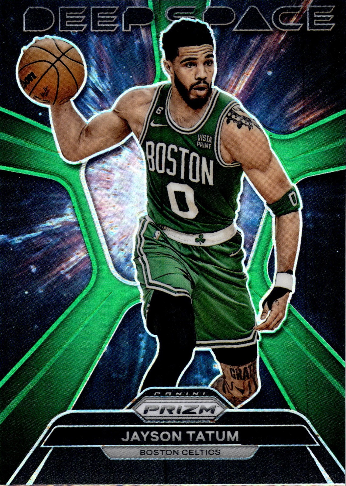 2023-24 Panini Prizm - Deep Space Jayson Tatum #10 Green Prizm 