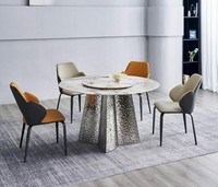 Moderne Essgruppe Designer Esstisch 4X KunstlederstüHle Luxus 5Tlg Set