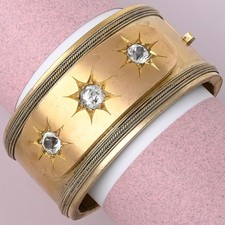 Antique Victorian Starburst Gold Filled Cushion Paste 1.25