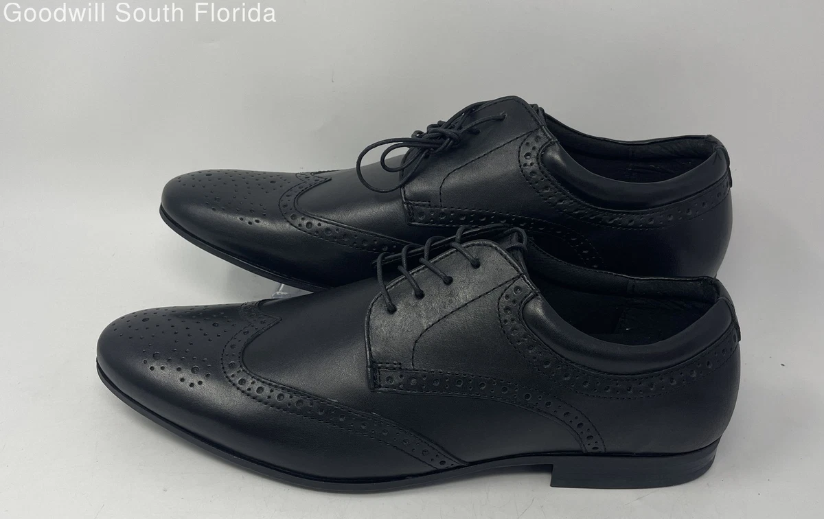 ?Kenneth Cole leather leather Wingtip Oxford Shoes casual  Mens 9.5 black gray Kenneth Cole Reaction Men main image 3