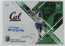 2017 Panini Elite Draft Picks Aspirations Emerald /5 Davis Webb #122 Auto 05or
