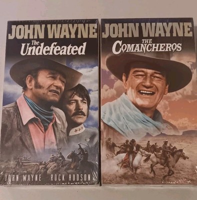 John Wayne,  Western, 2 VHS, New, The Undefeated, The Comancheros