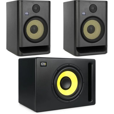 KRK ROKIT 8 G5 8-inch Powered Studio Monitors and S10.4 10 inch Powered Studio