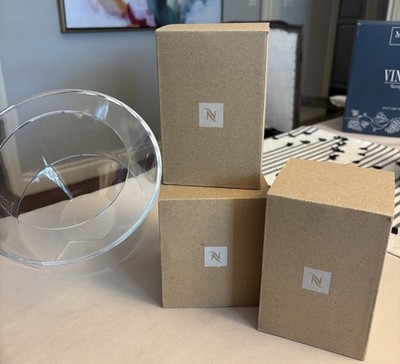 Nespresso Pod Container + 2 NEW View Recipe Glasses + 1 NEW Vertuo Mug