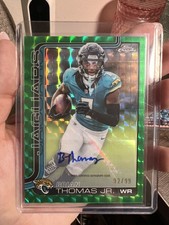 Brian Thomas Jr. 2025 Topps Chrome #BA-BT Auto Green Geometric Refractor /99 KG