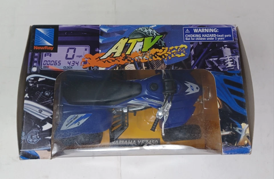 New Ray Yamaha YFZ450 Golden West in blue ATV 1:12 diecast - Image 4 of 4