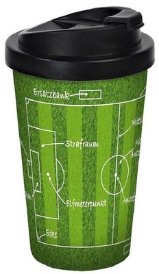 Gedalabels Becher Coffee to go-Spielfeld 400 ml, PP, Mehrfarbig, 8 cm