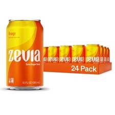 Zevia Zero Calorie Soda Orange 12 Ounce Cans Pack of 12 Fl Oz 24