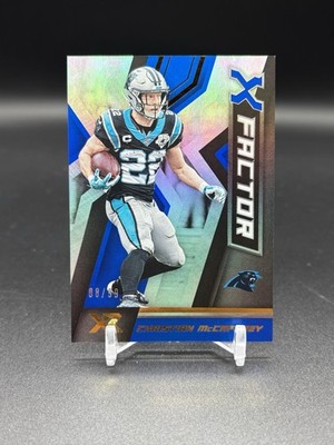 2020 Panini XR X-Factor Blue 08/99 Christian McCaffrey