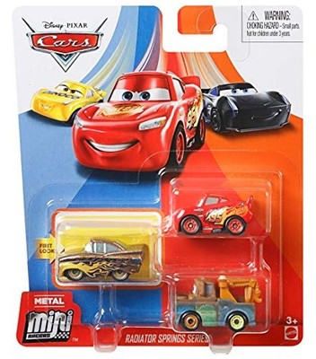 Disney Mattel - Cars - Minis 3 Pack Assortment Pixar Small/Mini