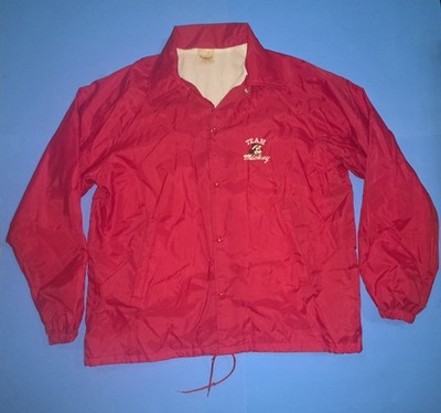 Vintage AUBURN SPORTSWEAR Mens Team Mickey Mouse Shell Jacket Red 90s L 1D