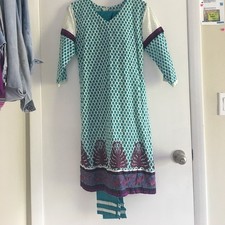 Blue Party Churidar Kameez