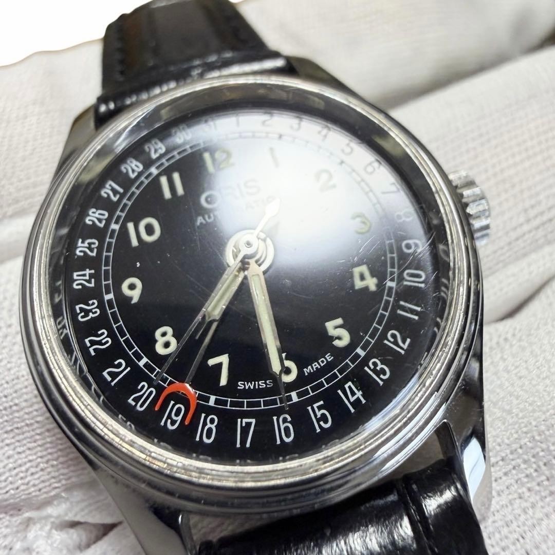 Oris 7405B Pointer Date Black Dial Automatic Watc… - image 2