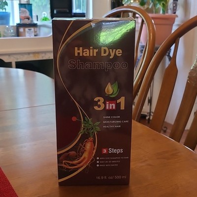 MEIDU 3 in 1 Hair Dye Shampoo C-6 Chestnut Brown 16.9 fl oz / 500 ml