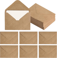 Kraftpapier UmschläGe 100 StüCk Mini BriefumschläGe Mit 100 StüCk Blanko Karten