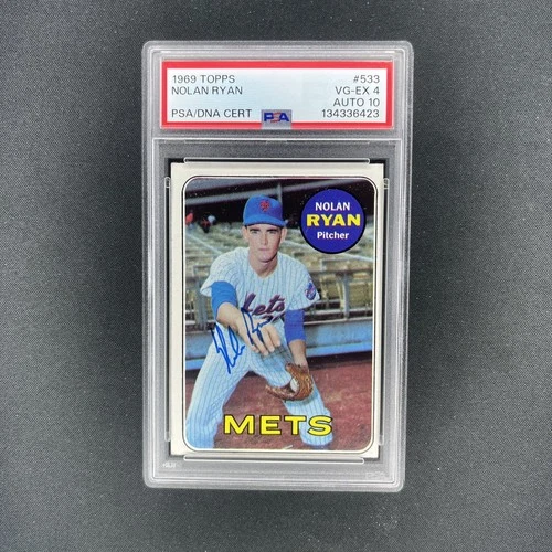 1969 Topps - Nolan Ryan #533 PSA 4 Auto 10 Brand New Slab!