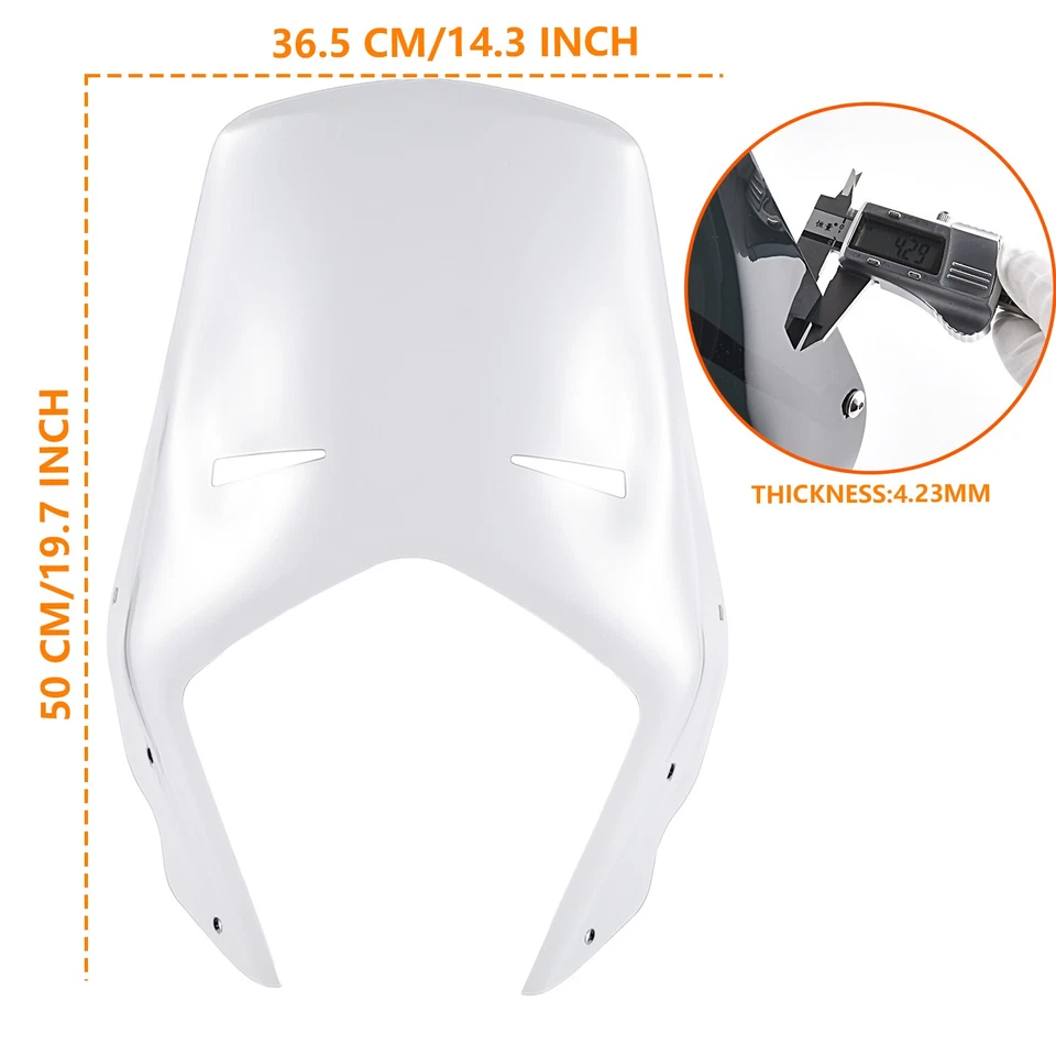 Aerodynamics Motorcycle Windshield for KTM 390/790/890 Adventure 2019-2023 Clear - Image 2 of 4