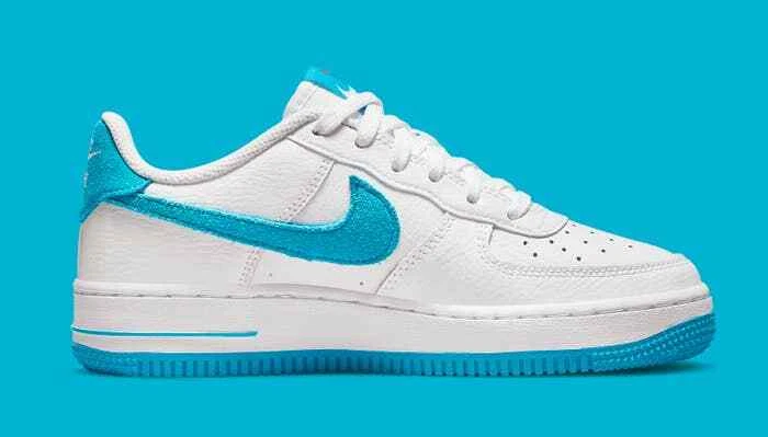 Nike Air Force 1 Low GS Spacejam Hare White Blue DM3353-100 sz 6Y = 7.5 Women's - Image 3 of 4