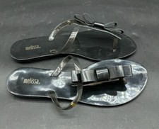 Women Melissa Bow Ribbon Harmonic Sandal Flip Flop Flat Shoes Footwear Size 9/38
