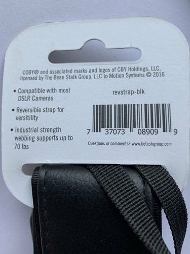Coby Be Inspired Reversible Camera Strap Fits Most DSLR Cameras Black Suitable N - Picture 4 of 4