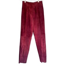 J1 Vintage Burgundy Leather Suede Pants