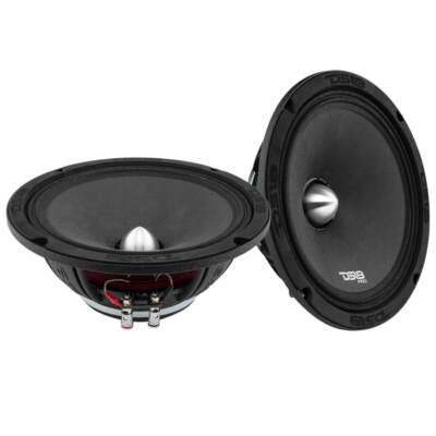 DS18 PRO-FR8NEO 8'' Car Audio Speaker Neodymium Bullet with Grill - 2 Speakers