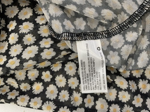 Wild Fable Shirt Blouse Adult Small Black Floral Long Sleeve Womens NWT Button - Picture 14 of 14