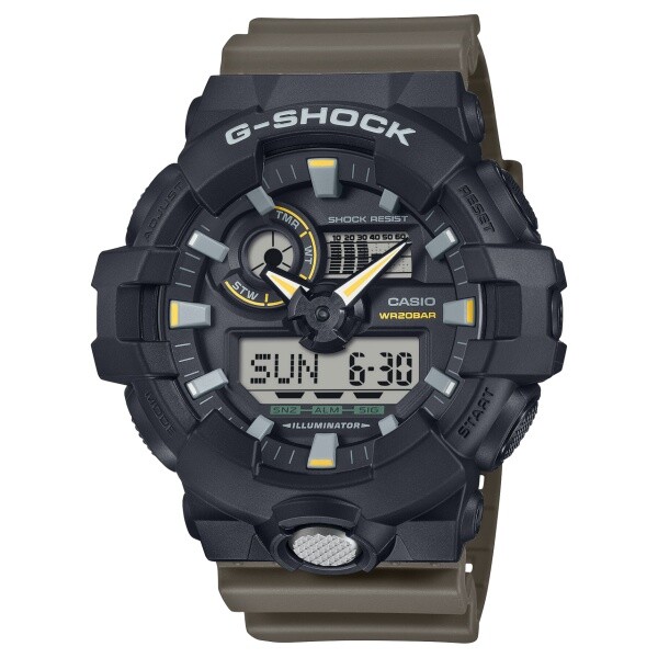 CASIO G-SHOCK GA-710TU-1A3JF Black Two Tone Utility Colors Mens 