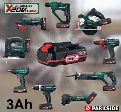 Batteria 3ah Parkside Serie X 20v Team Pap 20 A2 Originale Ebay