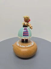 Schmid The Creative Hand WOOD MUSIC BOX Made in Japan, 159 Sweden Polka, AS IS